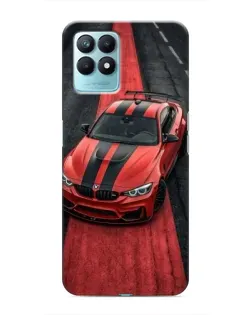 Чехол для Realme NARZO 50 с картинкой «BMW на красной дорожке»