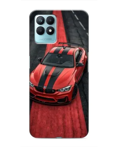Чехол для Realme NARZO 50 с картинкой «BMW на красной дорожке»