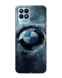 Чехол для Realme NARZO 50 с картинкой «Логотип BMW — лед»