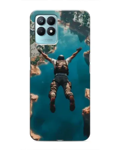 Чехол для Realme NARZO 50 с картинкой «PUBG — свободное падение»