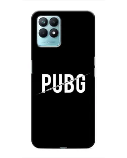 Чехол для Realme NARZO 50 с картинкой «PUBG — белый логотип»