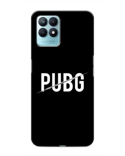 Чехол для Realme NARZO 50 с картинкой «PUBG — белый логотип»