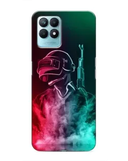 Чехол для Realme NARZO 50 с картинкой «PUBG — огненный воин»