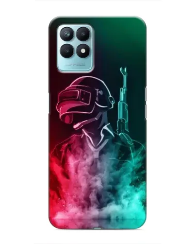 Чехол для Realme NARZO 50 с картинкой «PUBG — огненный воин»