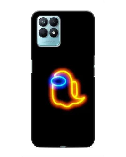 Чехол для Realme NARZO 50 с картинкой «Among Us неоновое сияние»