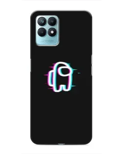 Чехол для Realme NARZO 50 с картинкой «Among Us неон»