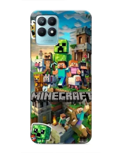 Чехол для Realme NARZO 50 с картинкой «Замок Minecraft»