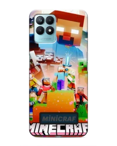 Чехол для Realme NARZO 50 с картинкой «Minecraft герои игры»