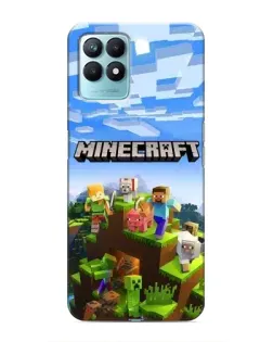 Чехол для Realme NARZO 50 с картинкой «Minecraft классический мир»