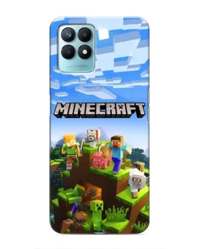 Чехол для Realme NARZO 50 с картинкой «Minecraft классический мир»
