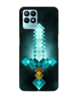 Чехол для Realme NARZO 50 с картинкой «Алмазный меч неон»
