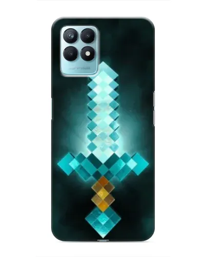 Чехол для Realme NARZO 50 с картинкой «Алмазный меч неон»