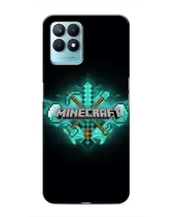 Чехол для Realme NARZO 50 с картинкой «Minecraft Diamond лого»