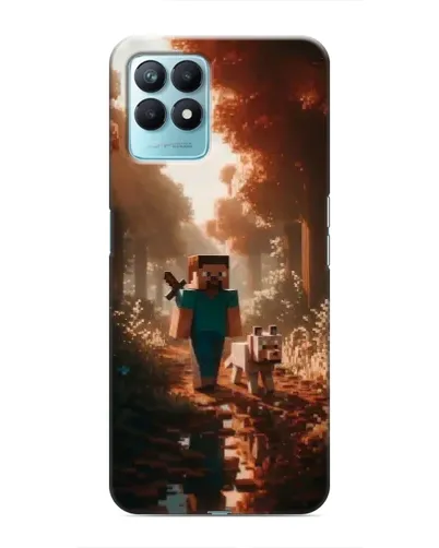 Чехол для Realme NARZO 50 с картинкой «Стив в лесу»