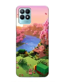 Чехол для Realme NARZO 50 с картинкой «Розовое дерево Minecraft»