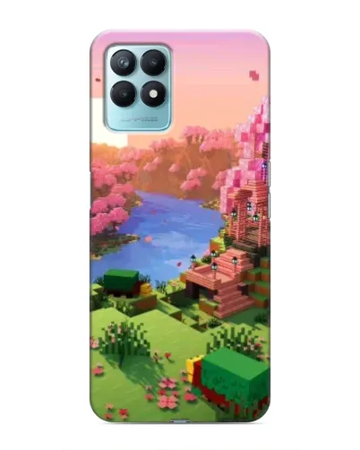 Чехол для Realme NARZO 50 с картинкой «Розовое дерево Minecraft»