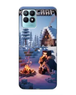 Чехол для Realme NARZO 50 с картинкой «Зимний Minecraft»