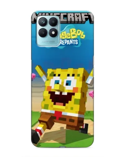Чехол для Realme NARZO 50 с картинкой «Губка Боб Minecraft» Чехол для Realme NARZO 50 с картинкой «Губка Боб Minecraft»