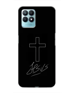 Чехол для Realme NARZO 50 с картинкой «Графический крест Jesus»