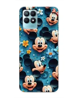 Чехол для Realme NARZO 50 с картинкой «Паттерн Микки и Минни»