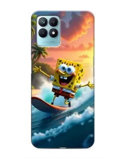 Чехол для Realme NARZO 50 с картинкой «Губка Боб серфингист»