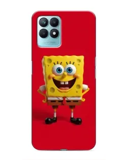 Чехол для Realme NARZO 50 с картинкой «Спанч Боб на красном»