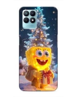 Чехол для Realme NARZO 50 с картинкой «Рождественский Спанч Боб»