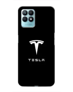 Чехол для Realme NARZO 50 с картинкой «Tesla White Logo»