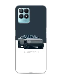 Чехол для Realme NARZO 50 с картинкой «Серебристый Cybertruck Tesla»
