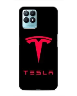 Чехол для Realme NARZO 50 с картинкой «Tesla Red Logo»