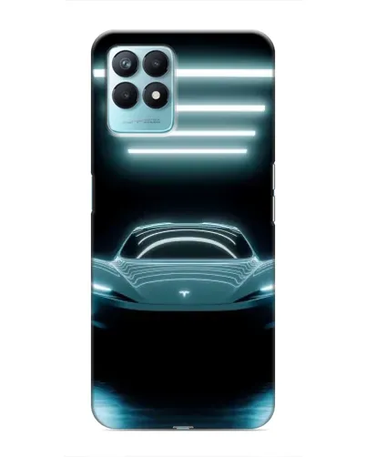 Чехол для Realme NARZO 50 с картинкой «Tesla в неоне» Чехол для Realme NARZO 50 с картинкой «Tesla в неоне»