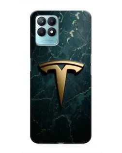 Чехол для Realme NARZO 50 с картинкой «Мраморная Tesla Gold»