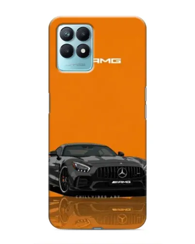 Чехол для Realme NARZO 50 с картинкой «Оранжевый Mercedes AMG»