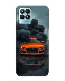 Чехол для Realme NARZO 50 с картинкой «Audi в облаках дыма»