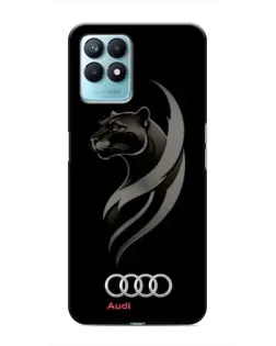 Чехол для Realme NARZO 50 с картинкой «Графика — пантера и Audi»