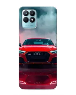 Чехол для Realme NARZO 50 с картинкой «Audi RS — красный стиль»