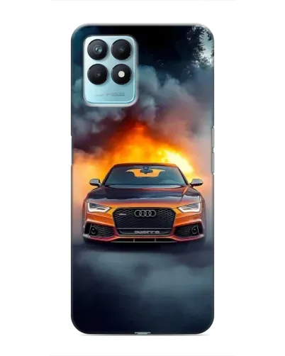 Чехол для Realme NARZO 50 с картинкой «Audi в огненном дыму» Чехол для Realme NARZO 50 с картинкой «Audi в огненном дыму»