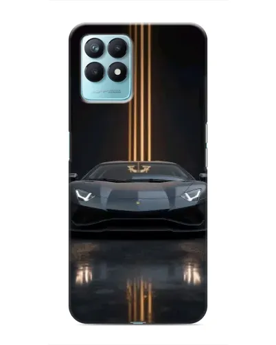 Чехол для Realme NARZO 50 с картинкой «Lamborghini золотые линии»