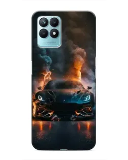 Чехол для Realme NARZO 50 с картинкой «Lamborghini дымная эстетика»