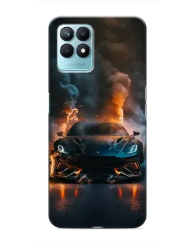 Чехол для Realme NARZO 50 с картинкой «Lamborghini дымная эстетика»