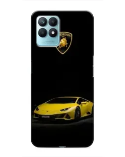 Чехол для Realme NARZO 50 с картинкой «Lamborghini желтый акцент»