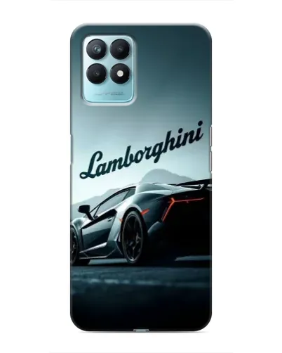 Чехол для Realme NARZO 50 с картинкой «Классическая надпись Lamborghini»