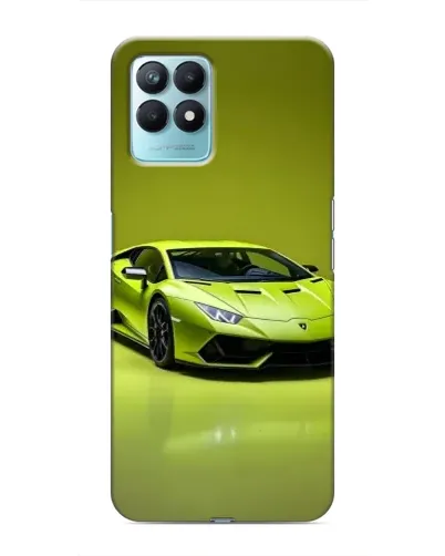 Чехол для Realme NARZO 50 с картинкой «Салатовый Lamborghini Huracan»