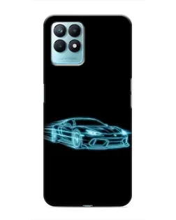 Чехол для Realme NARZO 50 с картинкой «Неоновый контур Lamborghini»