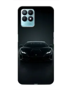 Чехол для Realme NARZO 50 с картинкой «Черный Lamborghini Aventador»
