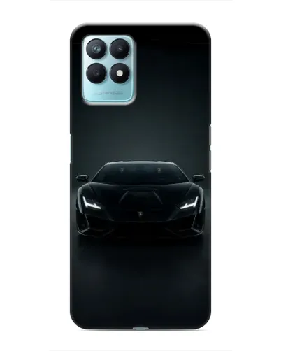Чехол для Realme NARZO 50 с картинкой «Черный Lamborghini Aventador»