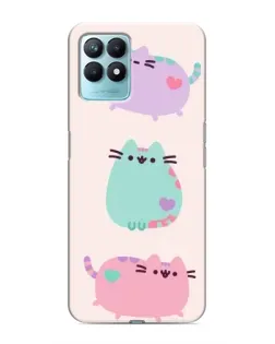 Чехол для Realme NARZO 50 с картинкой «Pusheen трио»