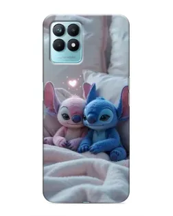 Чехол для Realme NARZO 50 с картинкой «Плюшевые Стич Ангел»