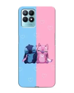 Чехол для Realme NARZO 50 с картинкой «Stitch и Angel Love»