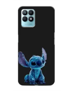 Чехол для Realme NARZO 50 с картинкой «Стич на черном»